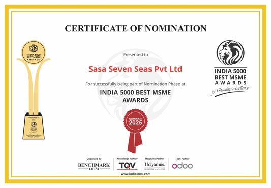 SASA Nominated in India’s Best 5000 MSME Businesses