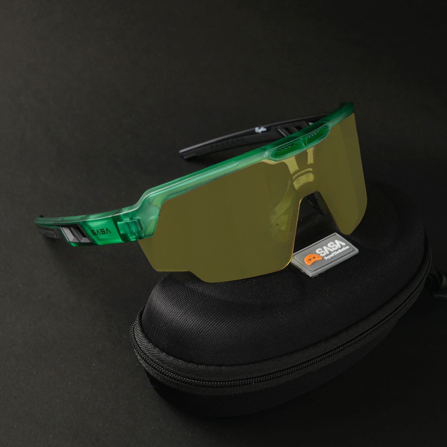 SASA Raptor Transcluent Green Frame Lens Night Vision Sports Sunglasses