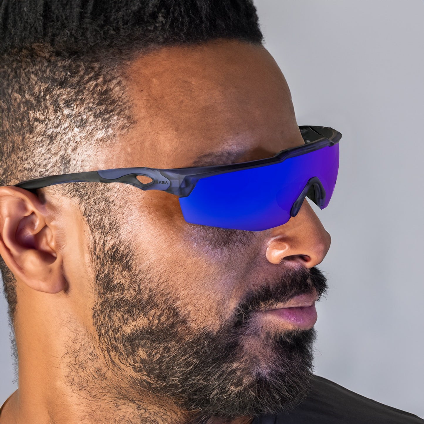 SASA Rebound Translucent Red Frame Red Revo Lens Sports Sunglasses