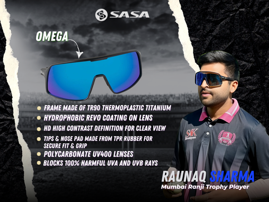 Mumbai Ranji Player Raunaq Sharma X SASA Omega Sports Sunglasses