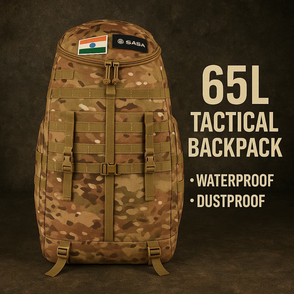 65Ltrs Tactical Backpack | Camouflage Sackbag