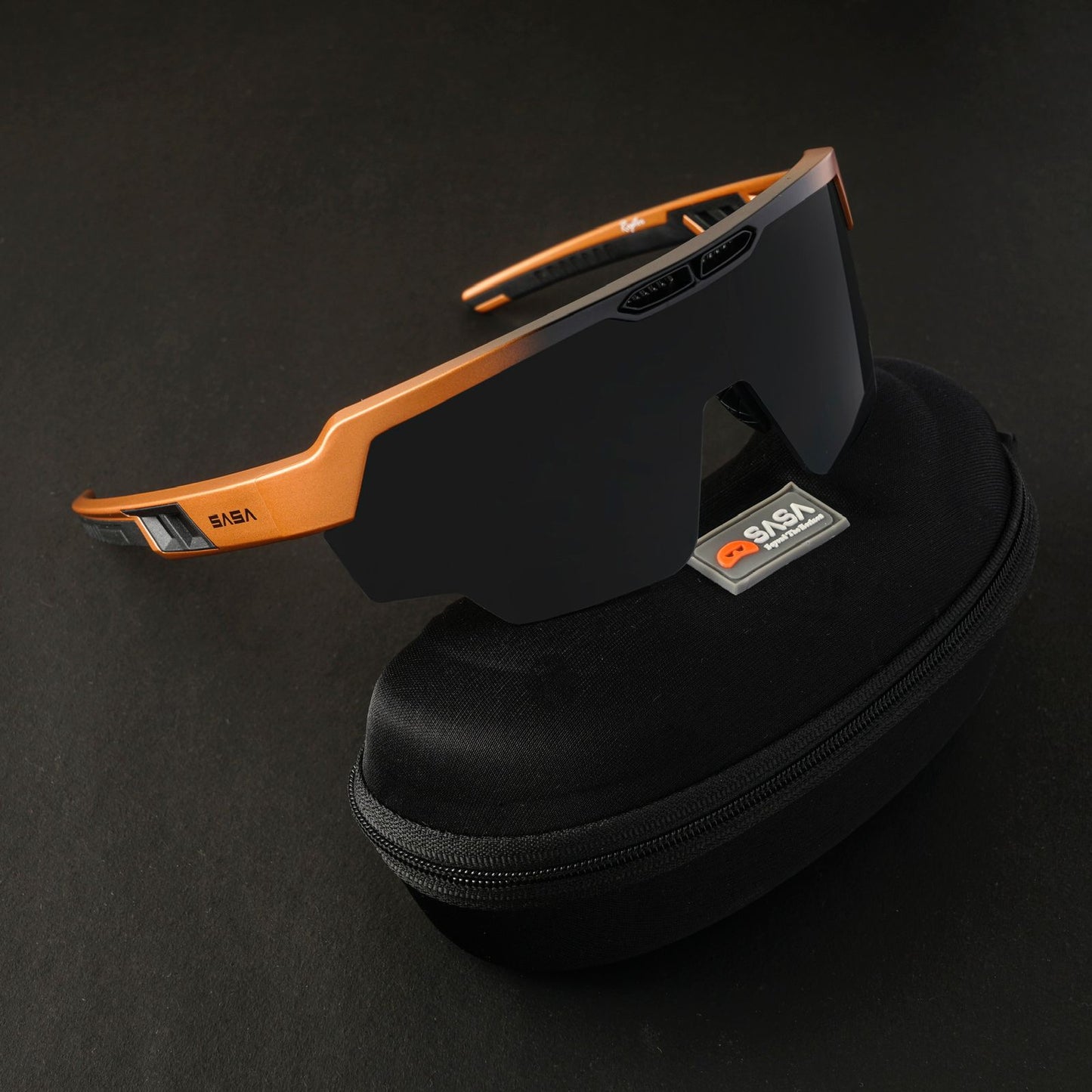 SASA Raptor Matte Copper Black Frame Smoke Black Lens Sports Sunglasses