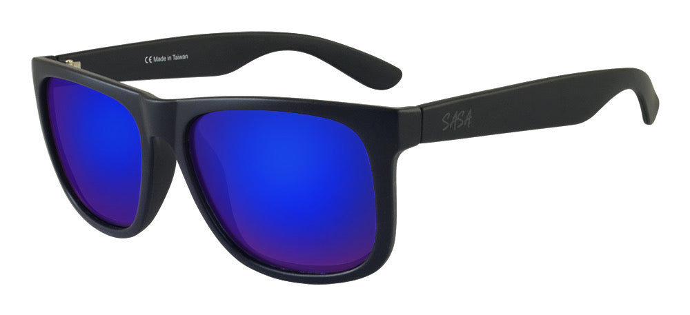 Wayfarer Sunglasses for Men | Black Frame Blue Lens