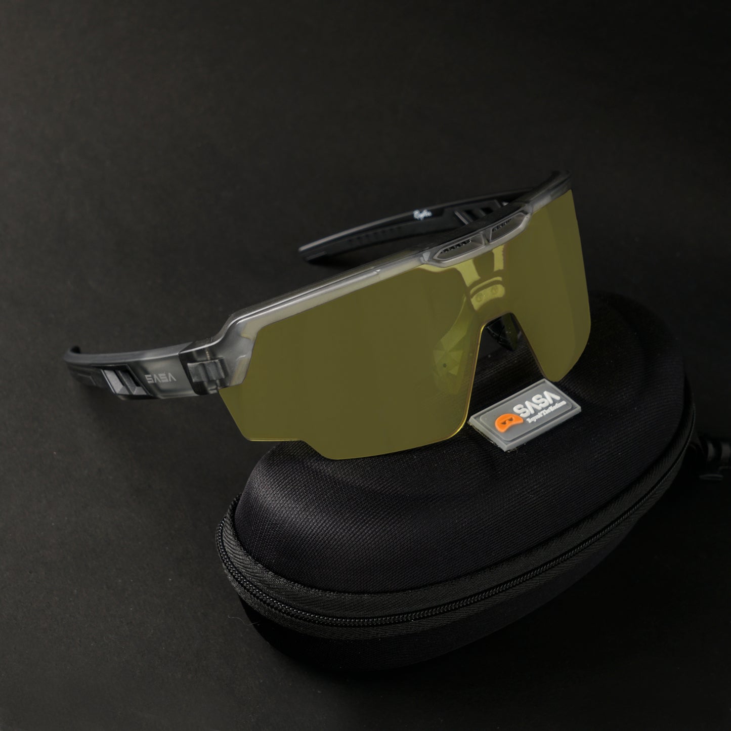 SASA Raptor Translucent Grey Frame Night Vision Lens Sports Sunglasses