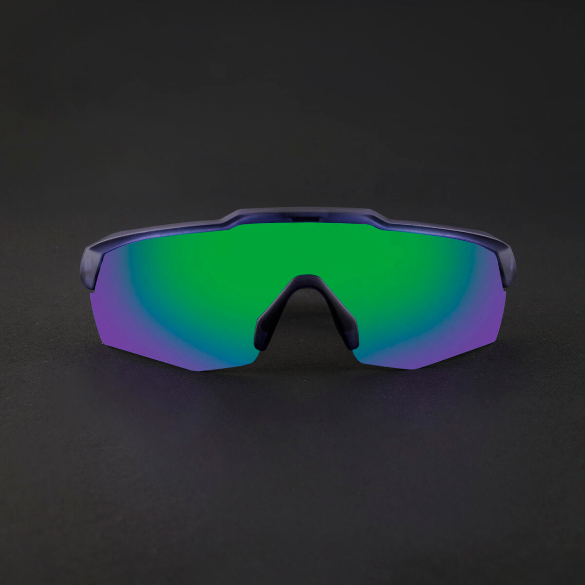 Rebound Translucent Blue Frame Green Revo Lens Sports Sunglasses