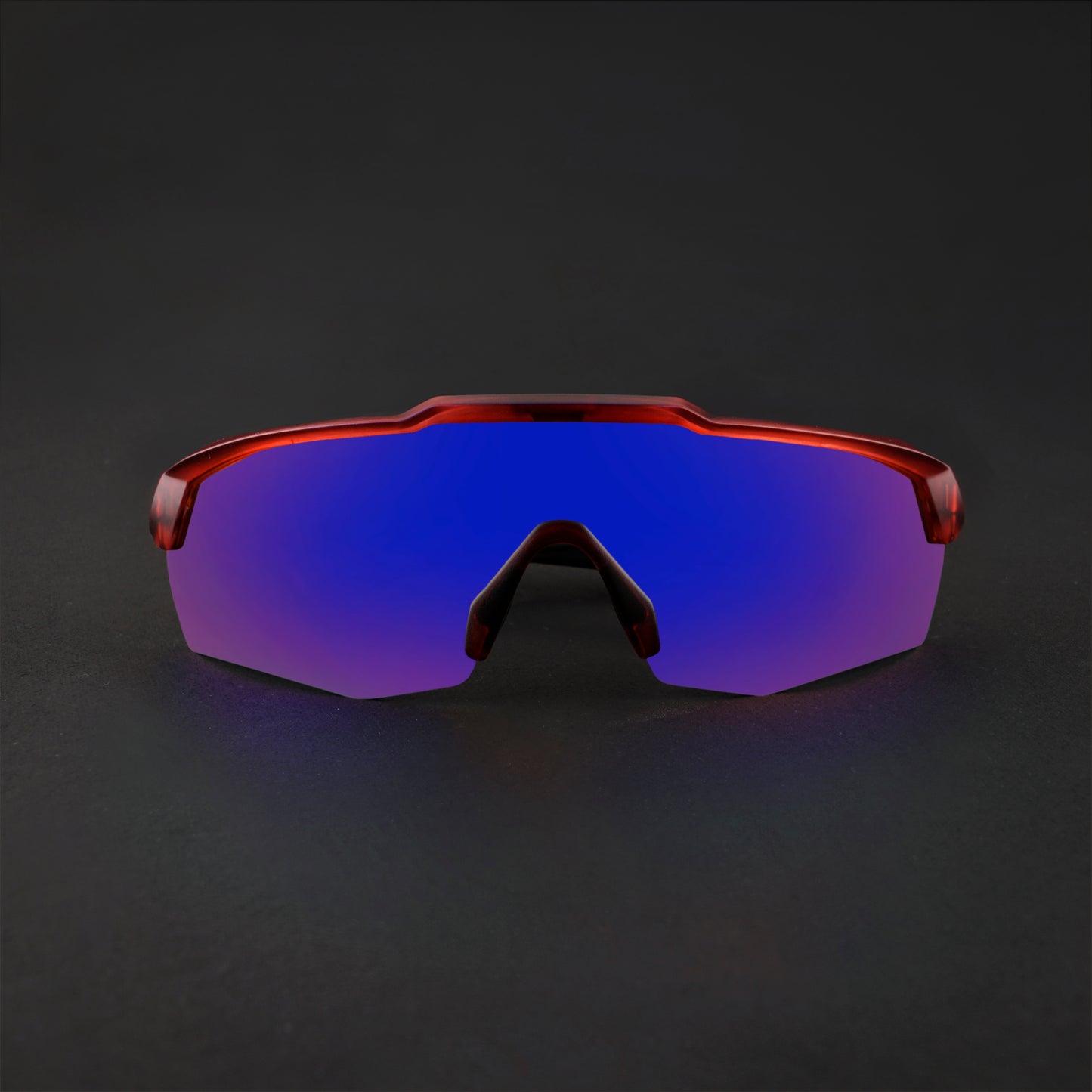 SASA Rebound Translucent Red Frame Blue Revo Lens Sports Sunglasses