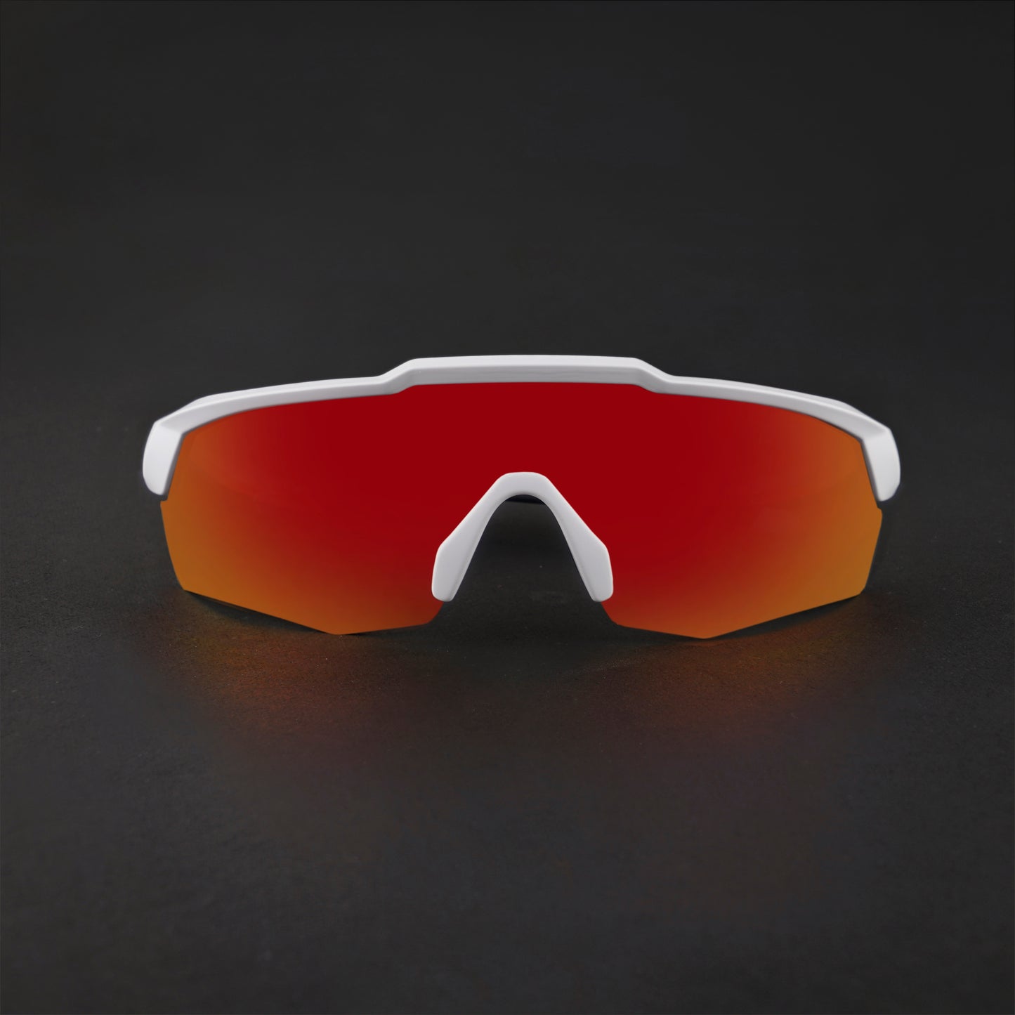 SASA Rebound Matte White Frame Red Revo Lens Sports Sunglasses