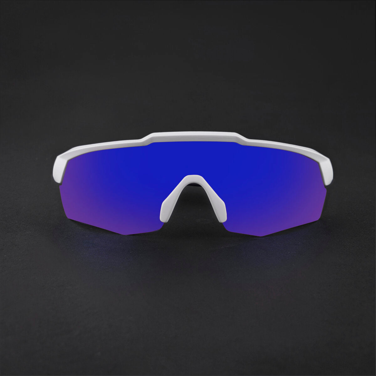 SASA Rebound Matte White Frame Blue Revo Lens Sports Sunglasses