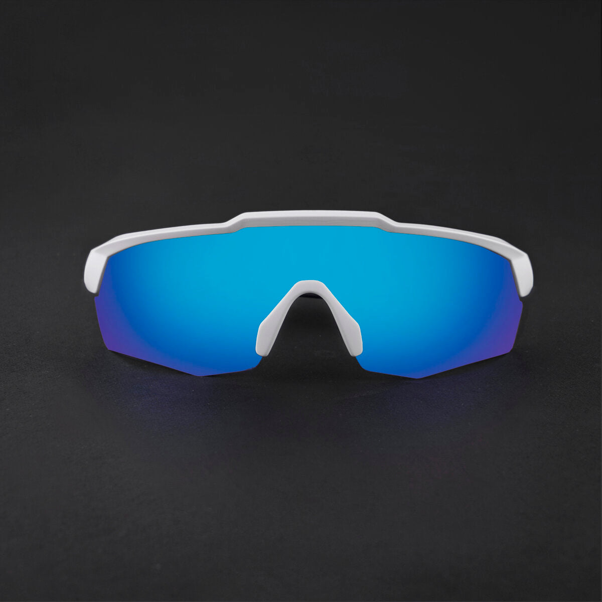 SASA Rebound Matte White Frame Ice Blue Revo Lens Sports Sunglasses
