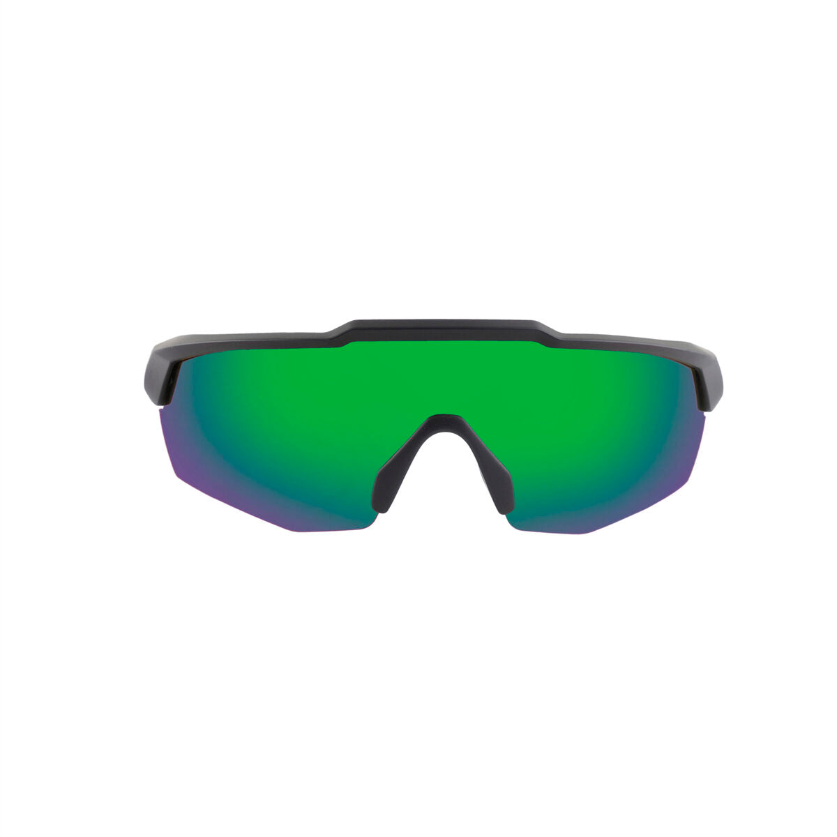 Rebound Matte Black Frame Green Revo Lens Sports Sunglasses