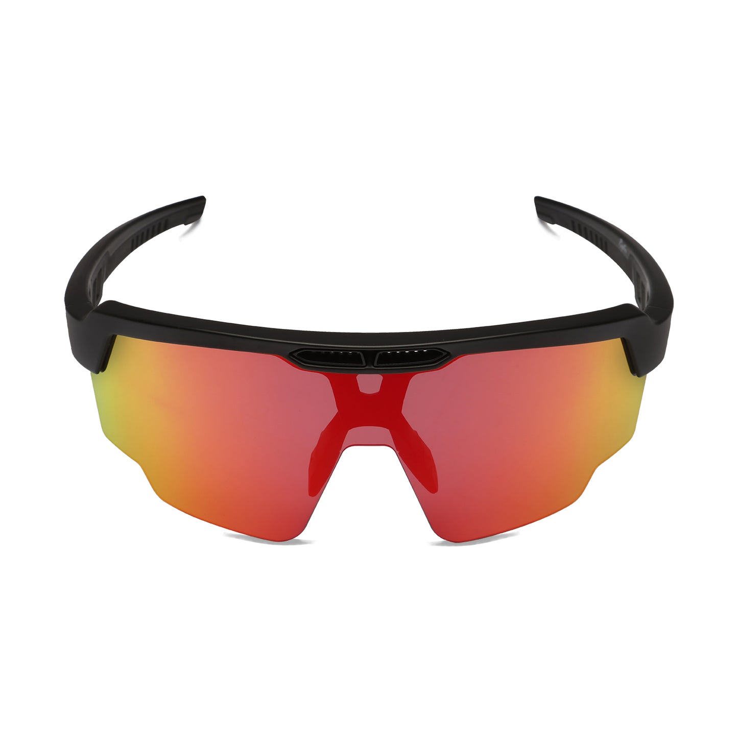 SASA Raptor Matte Black Frame Red Revo Lens Sports Sunglasses