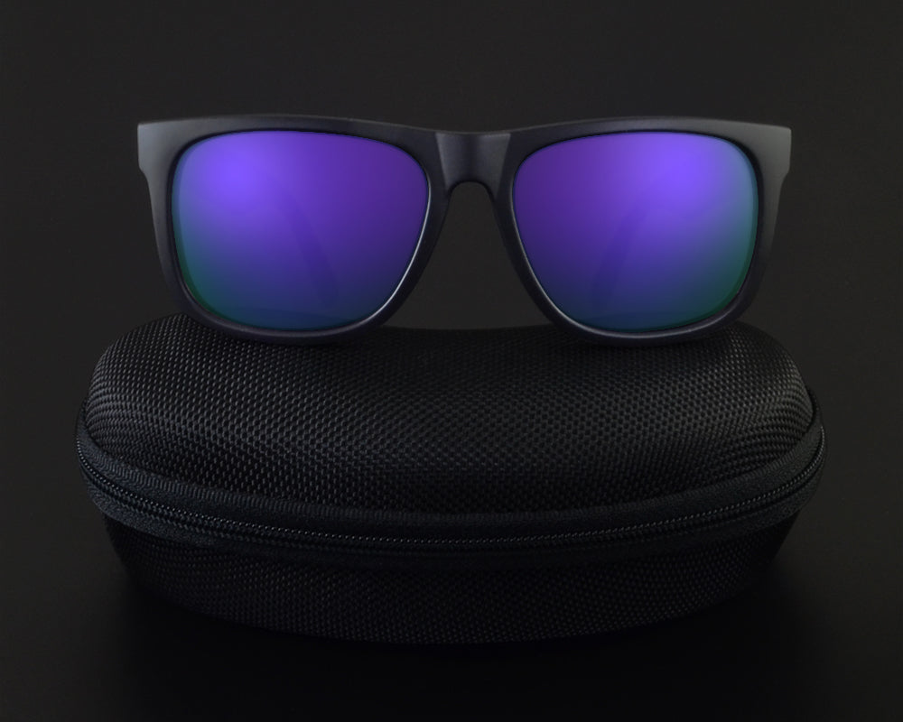 Wayfarer Sunglasses for Men | Black Frame Purple Lens