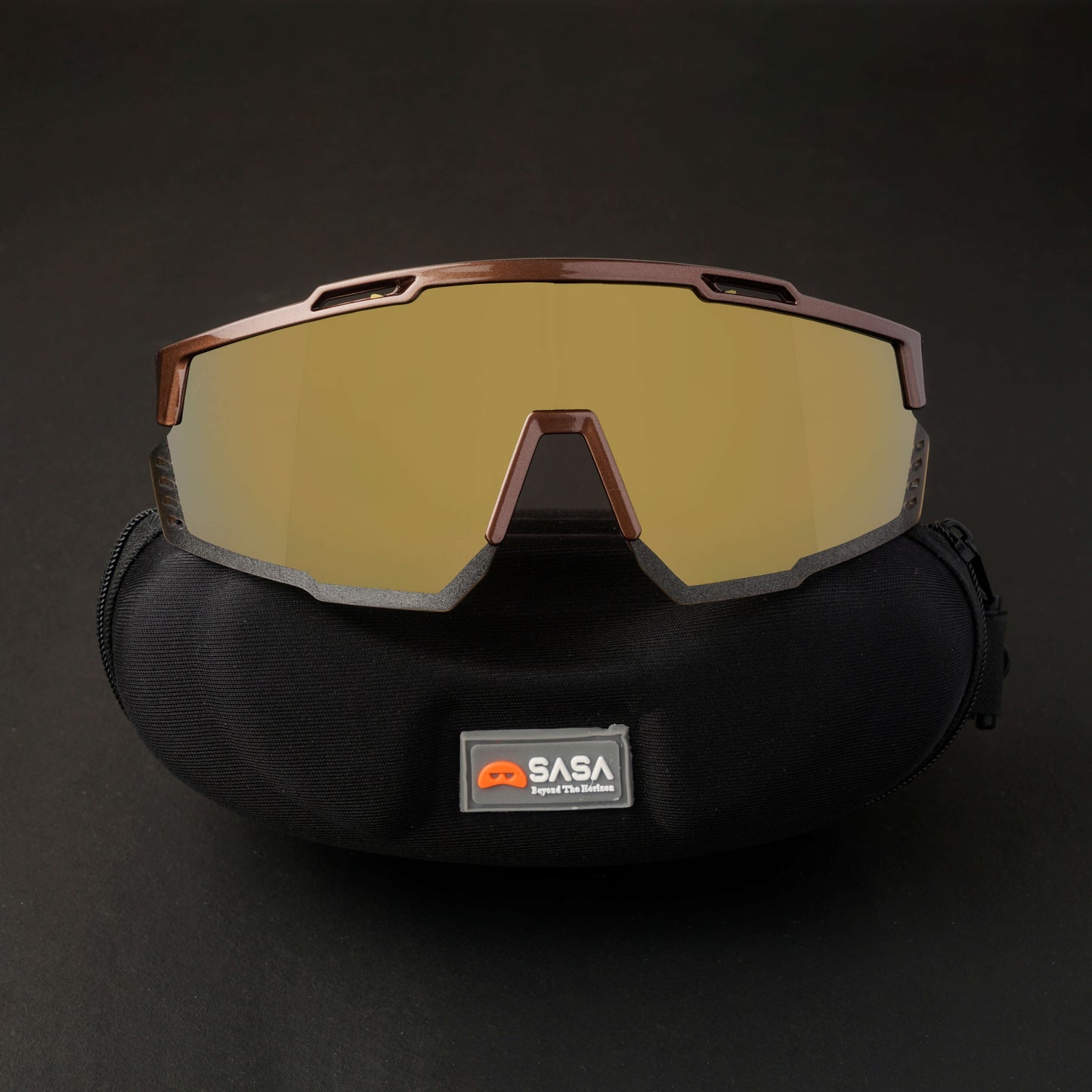 SASA Mercury Copper Frame Copper Revo Lens Sports Sunglasses