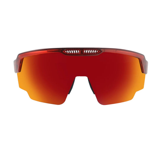 SASA Raptor Translucent Red Frame Red Revo Lens Sports Sunglasses