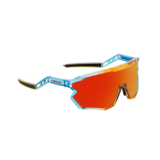 SASA Z Series Prismatic Blue / Orange Frame Red Revo Lens Sports Sunglasses