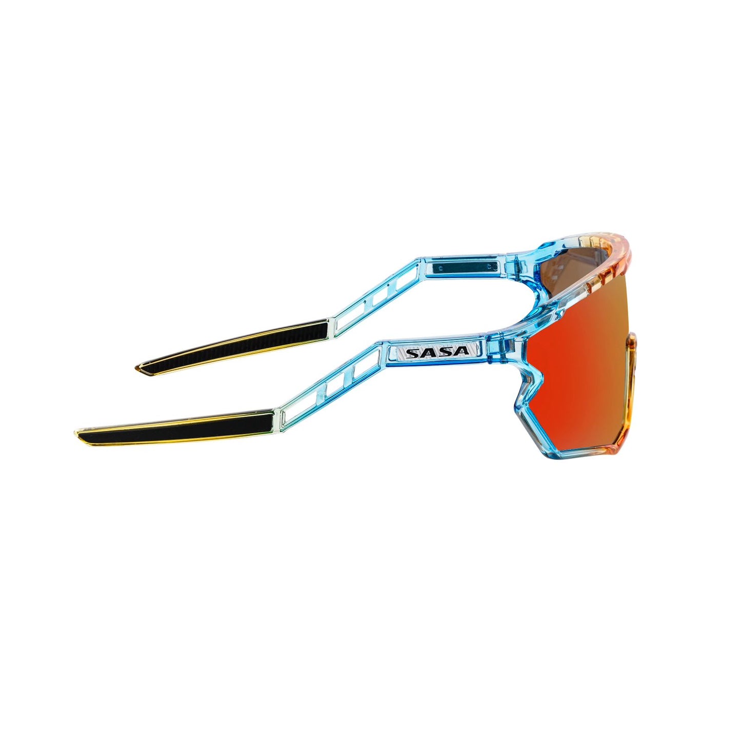 SASA Z Series Prismatic Blue / Orange Frame Red Revo Lens Sports Sunglasses