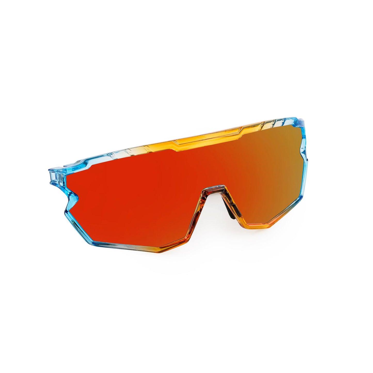 SASA Z Series Prismatic Blue / Orange Frame Red Revo Lens Sports Sunglasses