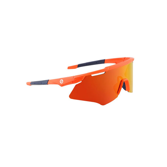 SASA M-Series Matte Orange Frame with Red Revo Lens Sports Sunglasses