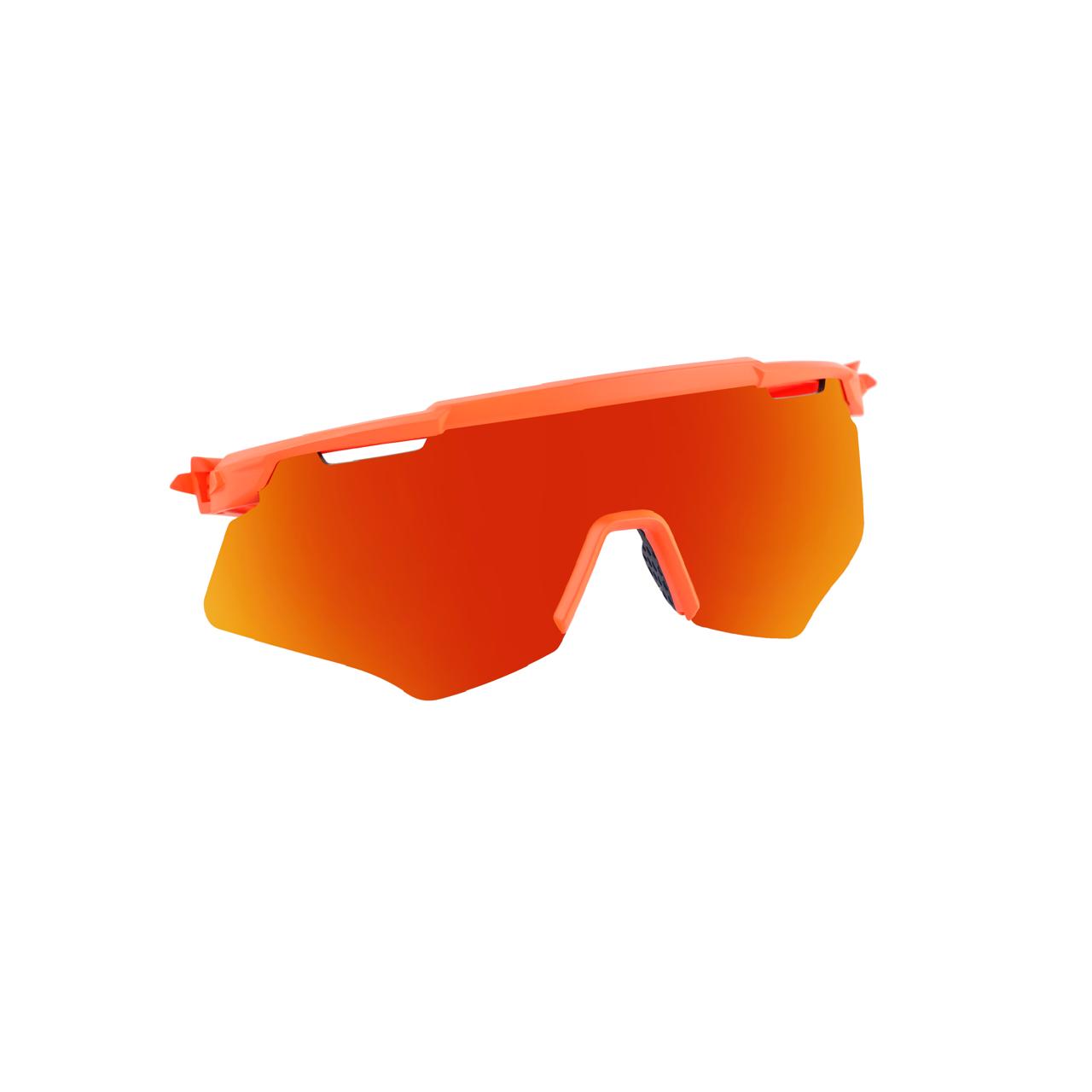 SASA M-Series Matte Orange Frame with Red Revo Lens Sports Sunglasses