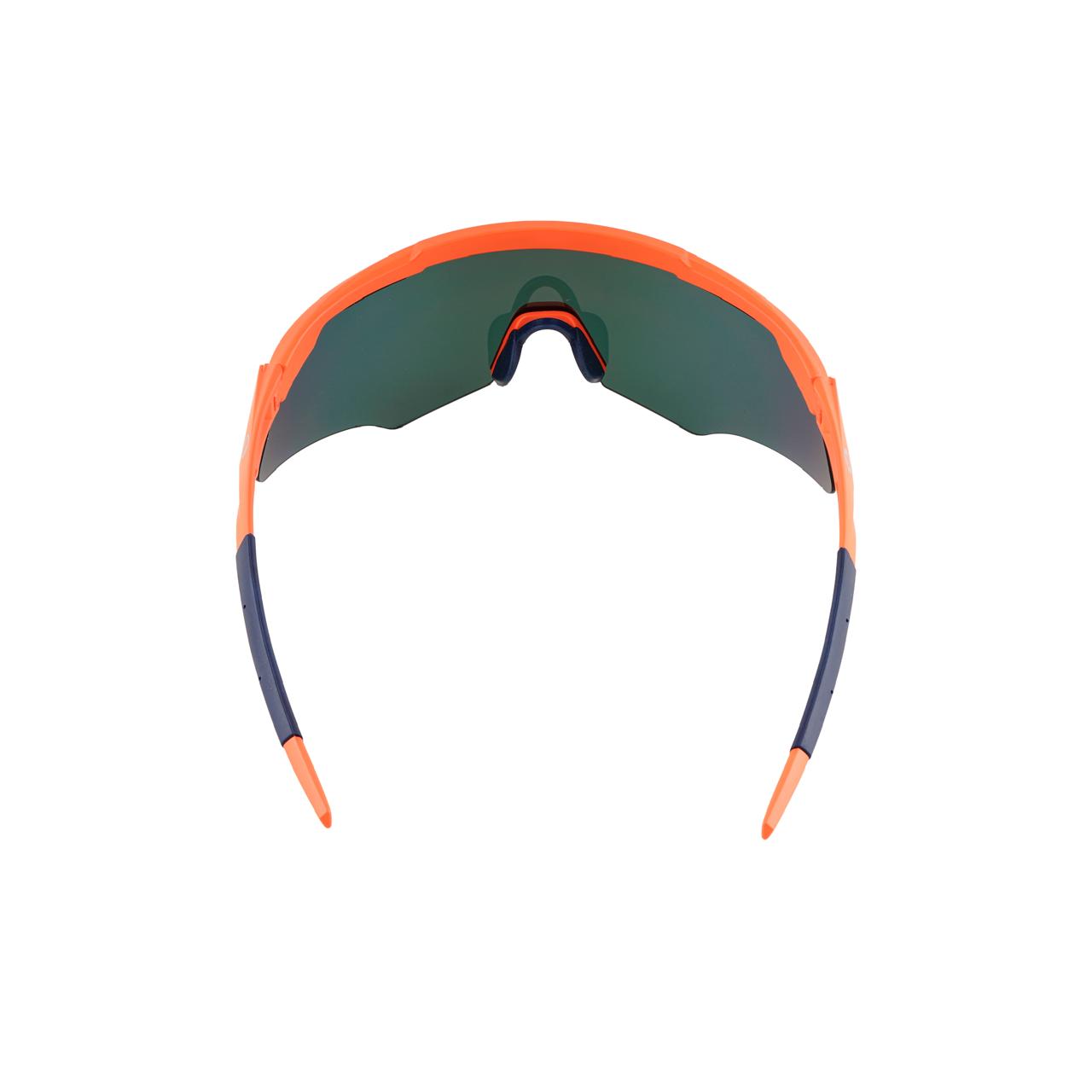 SASA M-Series Matte Orange Frame with Red Revo Lens Sports Sunglasses