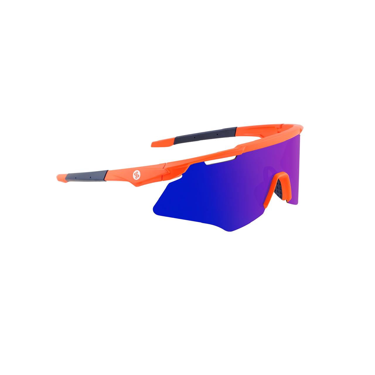 SASA M-Series Matte Orange Frame with Blue Revo Lens Sports Sunglasses