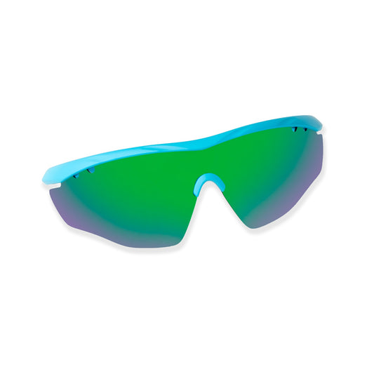 SASA Hawkeye Matte Turquoise Blue Frame Green Revo Lens Sports Sunglasses