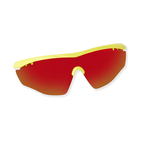 SASA Hawkeye Neon Yellow Frame Red Revo Lens Sports Sunglasses
