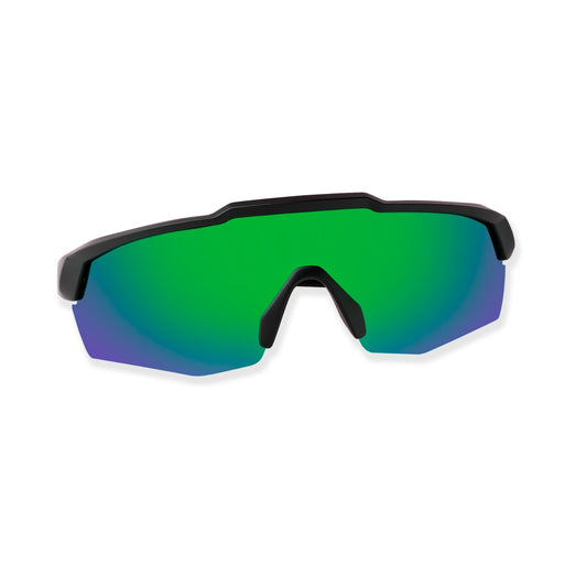 Rebound Matte Black Frame Green Revo Lens Sports Sunglasses