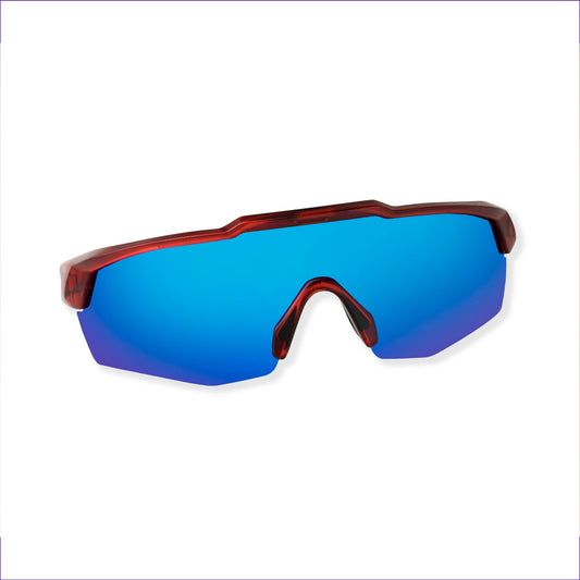 SASA Rebound Translucent Red Frame Ice Blue Revo Lens Sports Sunglasses