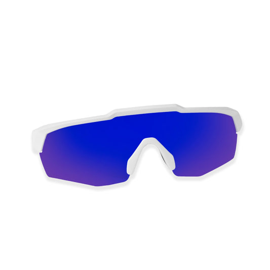 SASA Rebound Matte White Frame Blue Revo Lens Sports Sunglasses