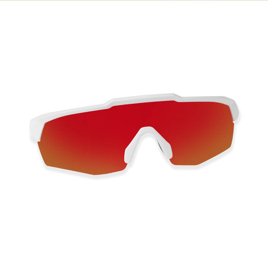 SASA Rebound Matte White Frame Red Revo Lens Sports Sunglasses