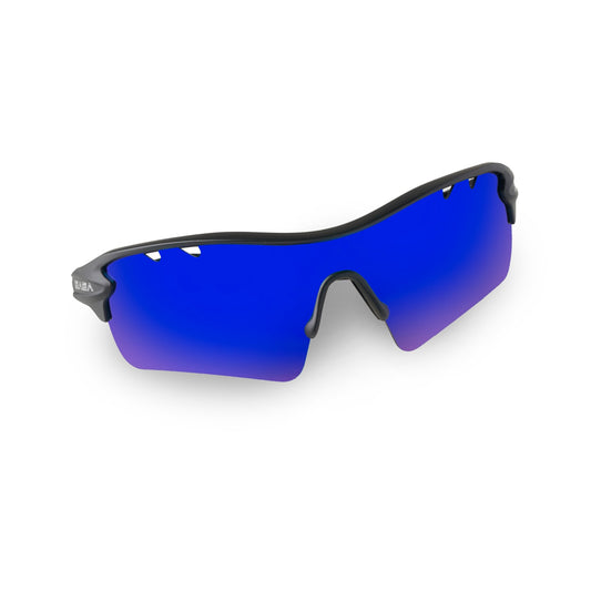SASA Discovery Men's Black Frame Blue Lens Sports Sunglasses