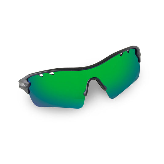 SASA Discover Men's Black Frame Green Lens Sports Sunglasses