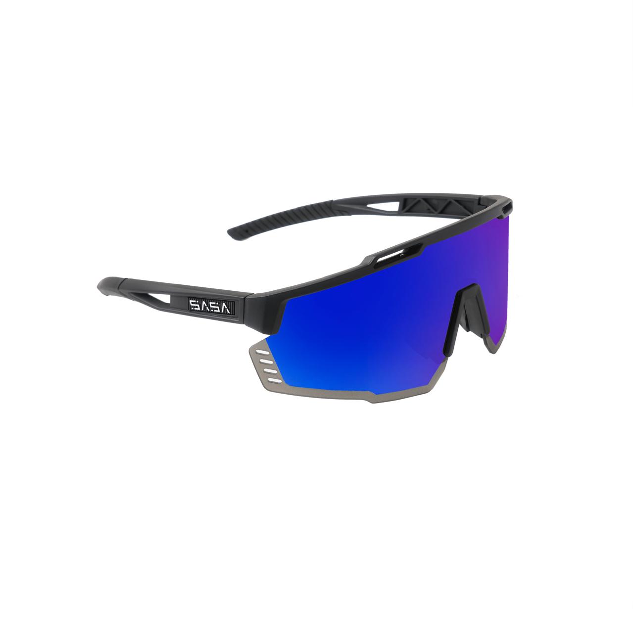 SASA Mercury Black Frame Blue Revo Sports Sunglasses