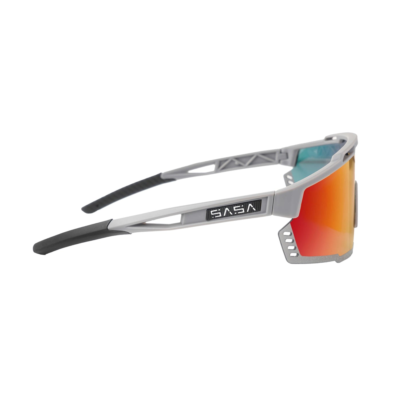 SASA Mercury Grey Frame Red Revo Lens Sports Sunglasses