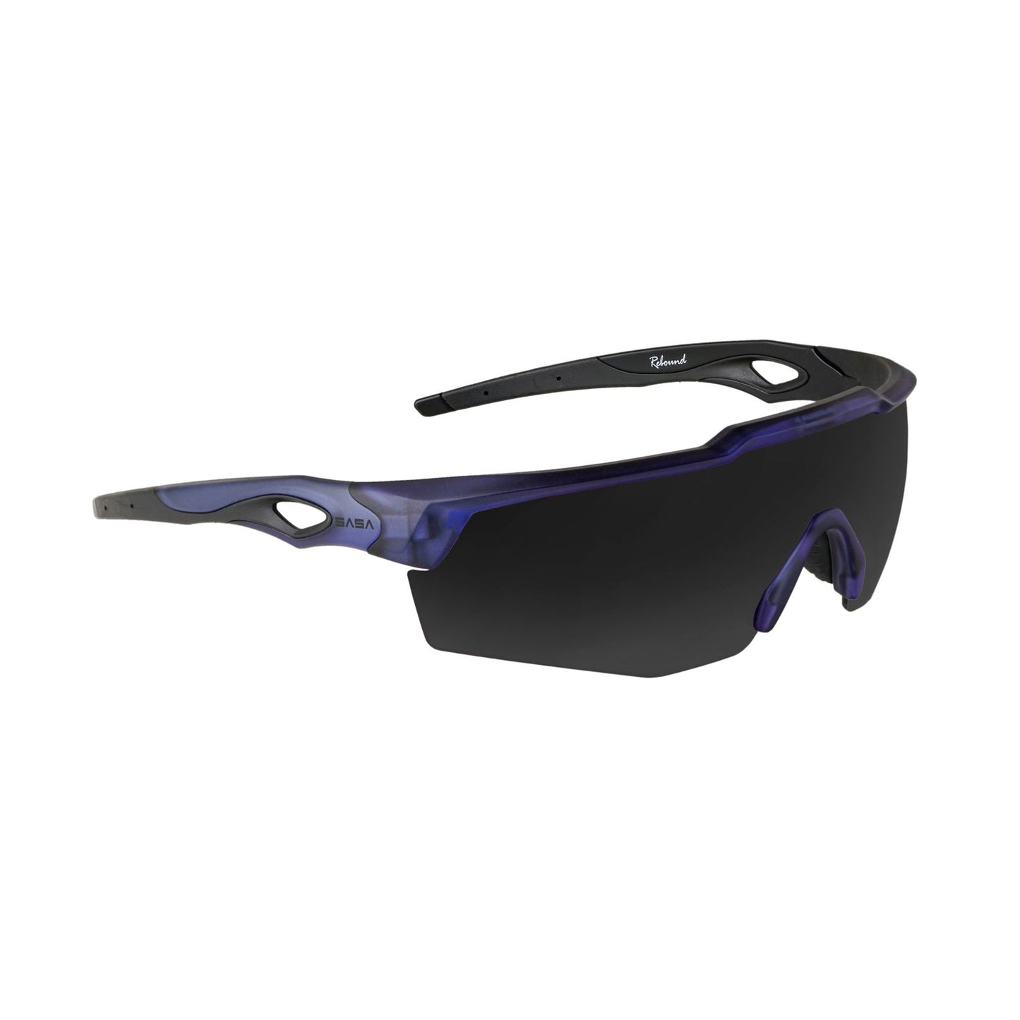 SASA Rebound Translucent Blue Frame Smoke Black Lens Sports Sunglasses
