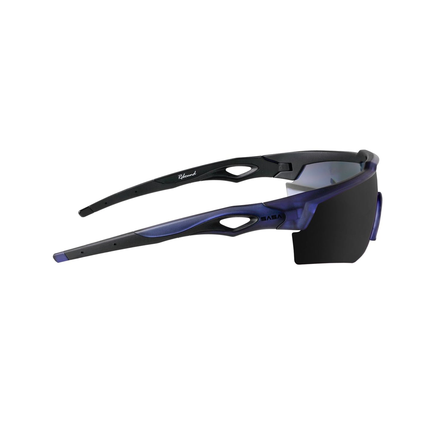 SASA Rebound Translucent Blue Frame Smoke Black Lens Sports Sunglasses