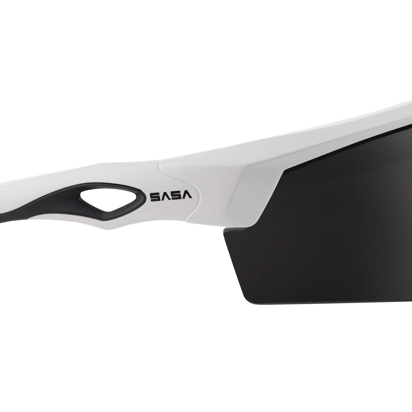 SASA Rebound Matte White Frame Smoke Black Lens Sports Sunglasses