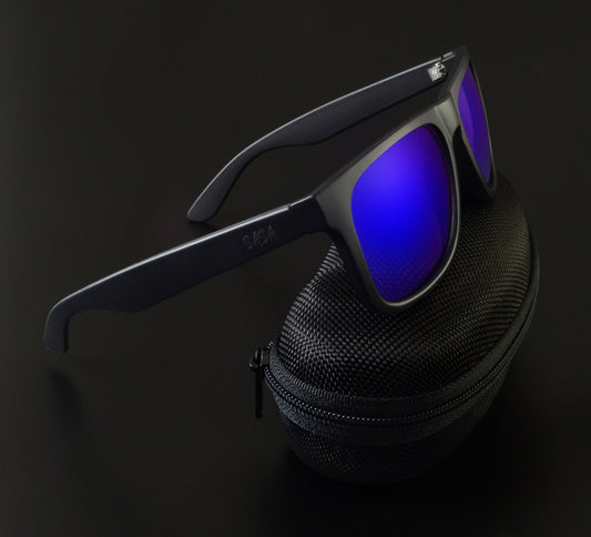 Wayfarer Sunglasses for Men | Black Frame Blue Lens