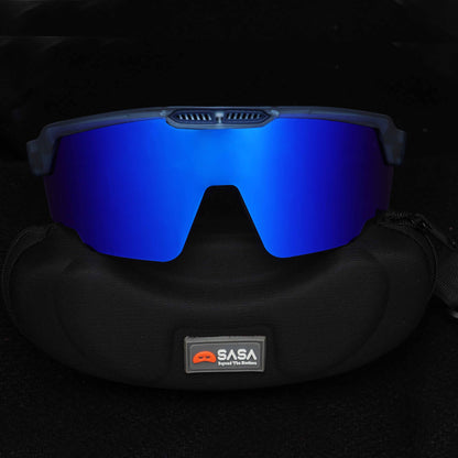 RAPTOR TRANSLUCENT BLUE FRAME BLUE REVO LENS