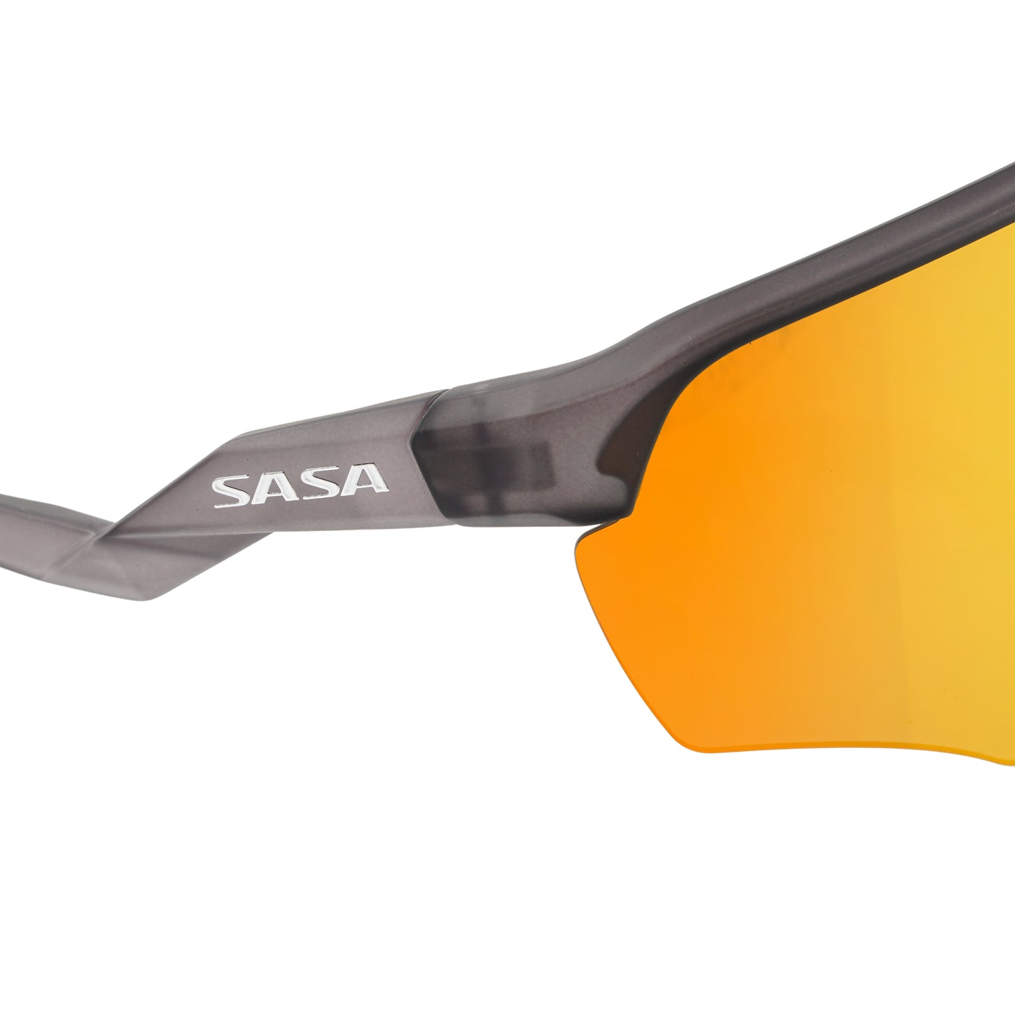 SASA VIPER TRANSLUCENT GREY FRAME LENS PC SMOKE GOLD REVO SPORTS SUNGLASSES FOR CRICKET I CYCLING I MARATHON