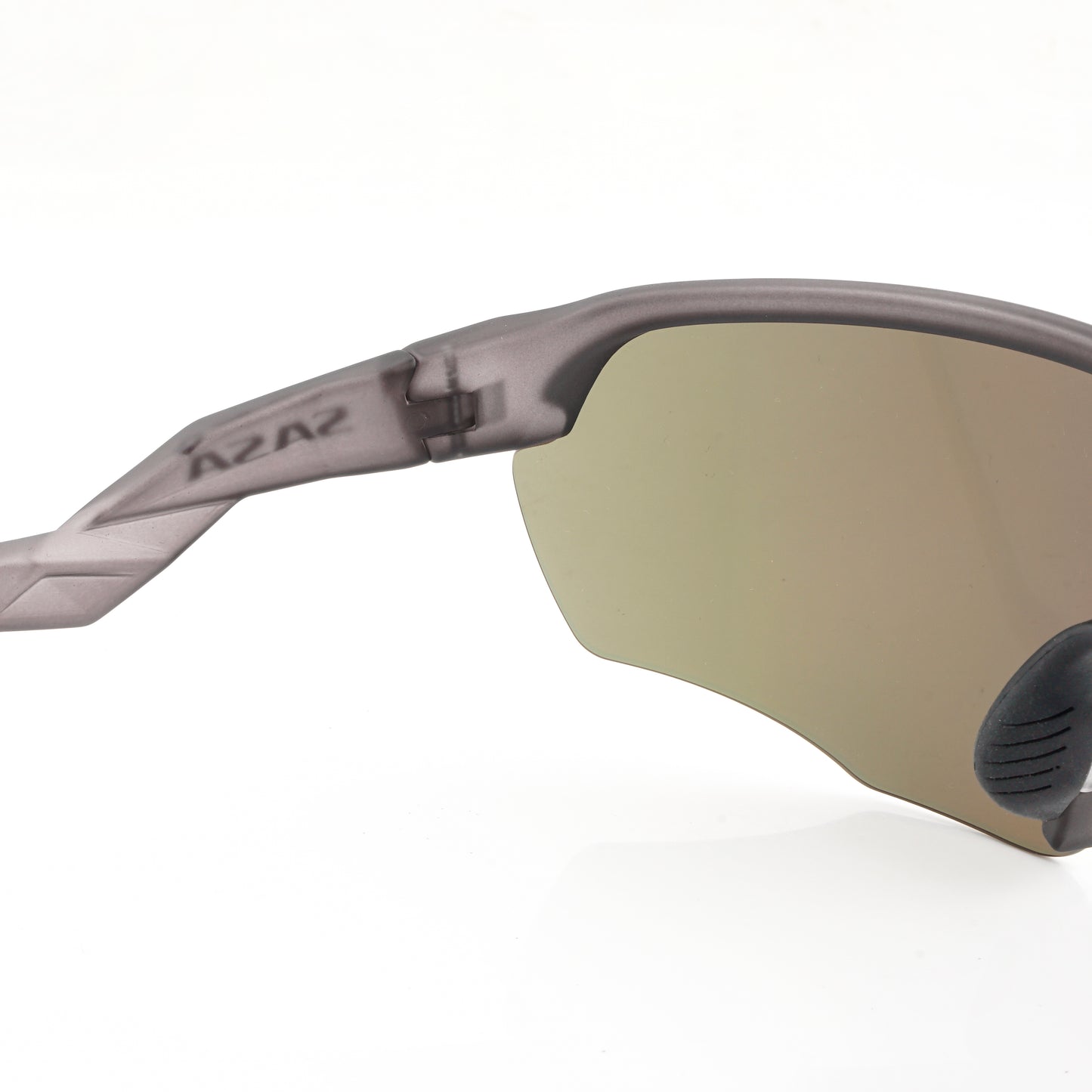 SASA VIPER TRANSLUCENT GREY FRAME LENS PC SMOKE GOLD REVO SPORTS SUNGLASSES FOR CRICKET I CYCLING I MARATHON