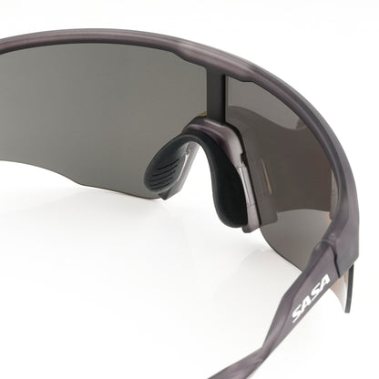 SASA VIPER TRANSLUCENT GREY FRAME LENS PC SMOKE (BLACK) SPORTS SUNGLASSES FOR CRICKET I CYCLING I MARATHON