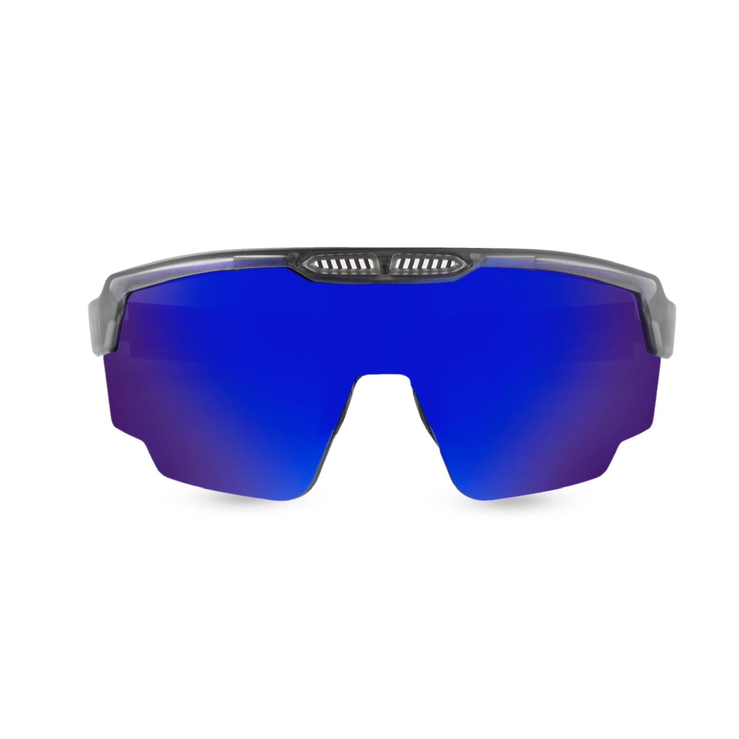 RAPTOR TRANSLUCENT GREY FRAME BLUE REVO LENS