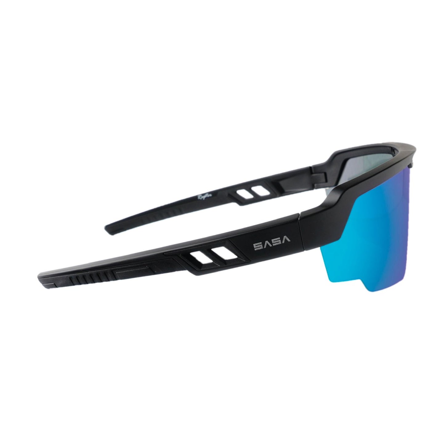 RAPTOR MATTE BLACK FRAME ICE BLUE REVO LENS