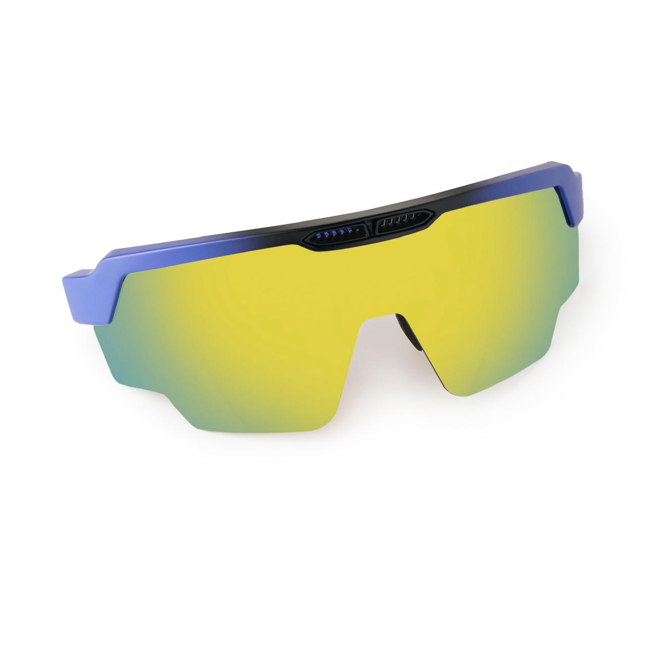 RAPTOR MATTE BLUE/BLACK FRAME YELLOW REVO LENS