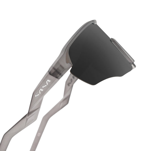 SASA VIPER TRANSLUCENT GREY FRAME LENS PC SMOKE (BLACK) SPORTS SUNGLASSES FOR CRICKET I CYCLING I MARATHON