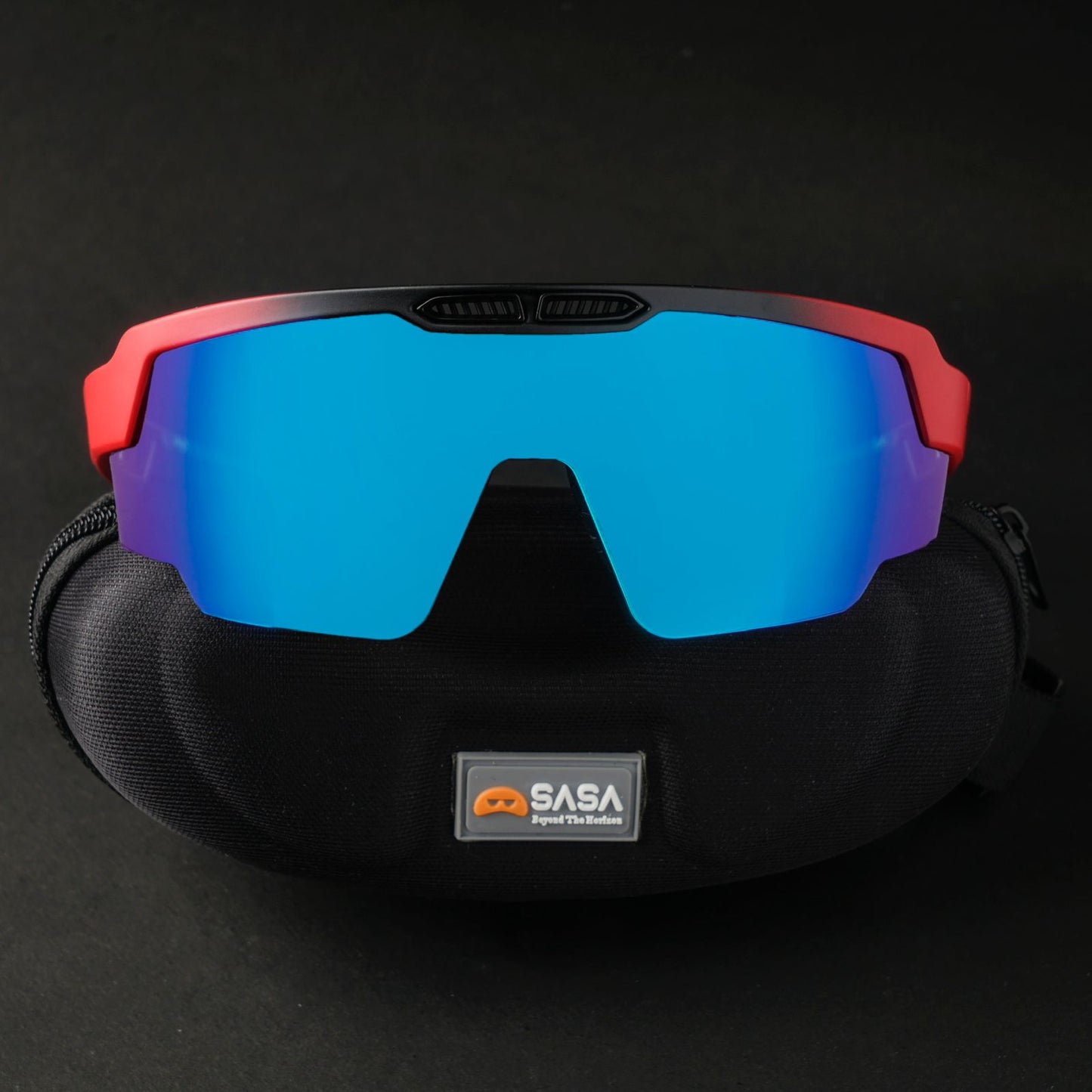 RAPTOR MATTE RED FRAME ICE BLUE REVO LENS