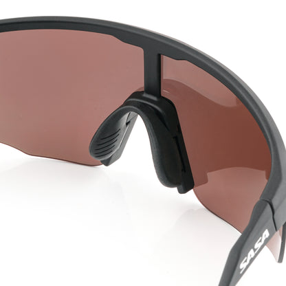 SASA VIPER MATTE BLACK FRAME LENS PC SMOKE RED REVO SPORTS SUNGLASSES FOR CRICKET I CYCLING I MARATHON