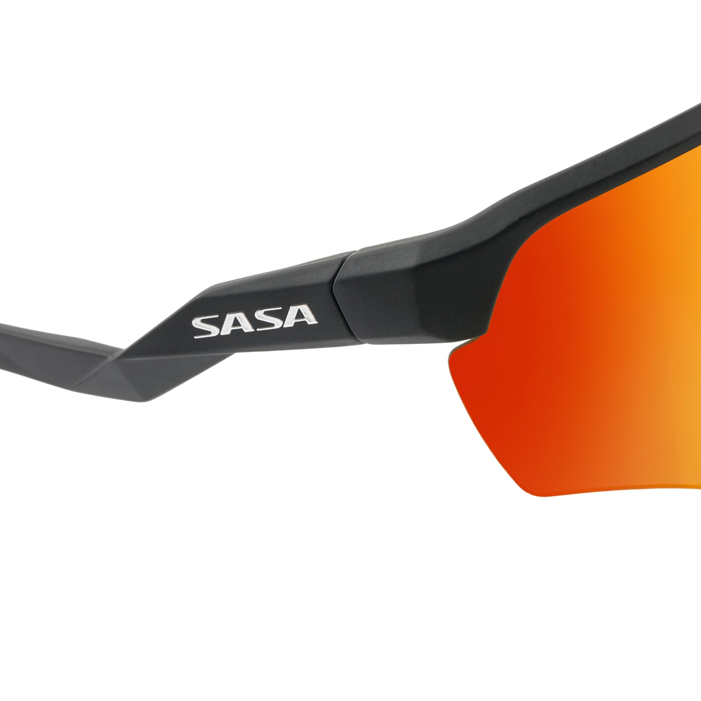 SASA VIPER MATTE BLACK FRAME LENS PC SMOKE RED REVO SPORTS SUNGLASSES FOR CRICKET I CYCLING I MARATHON